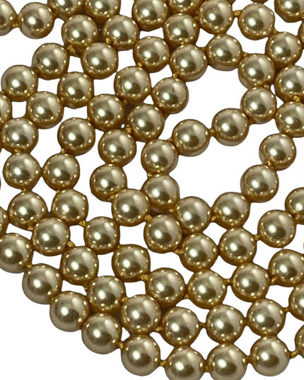Beautiful Faux gold pearl 8mm bead necklace 48” LONG