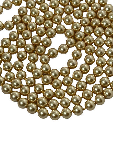 Beautiful Faux gold pearl 8mm bead necklace 48” LONG