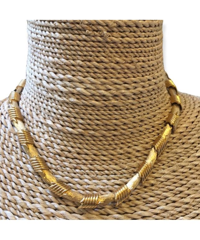 Vintage 1980s Monet chunky heavy choker necklace