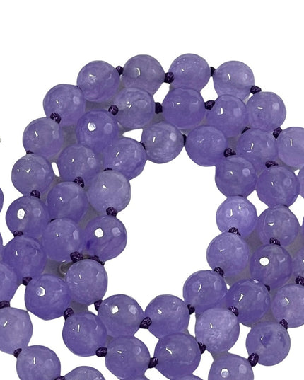 Beautiful Lilac faceted Amethyst stone bead necklace