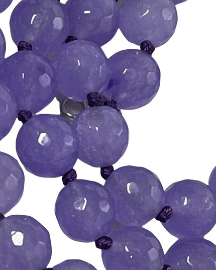 Beautiful Lilac faceted Amethyst stone bead necklace