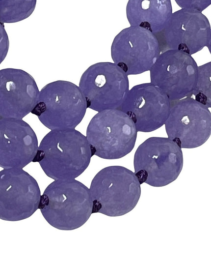 Beautiful Lilac faceted Amethyst stone bead necklace