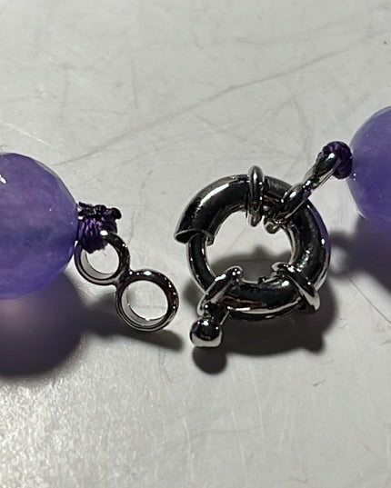 Beautiful Lilac faceted Amethyst stone bead necklace