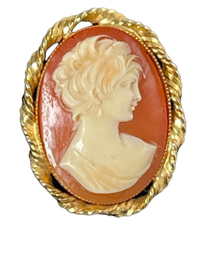 Vintage Cameo brooch Beautiful  1980s