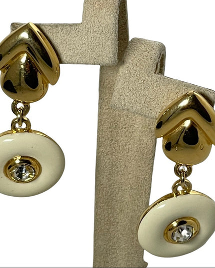 Vintage 1980s Park Lane enameled dangle fancy earrings