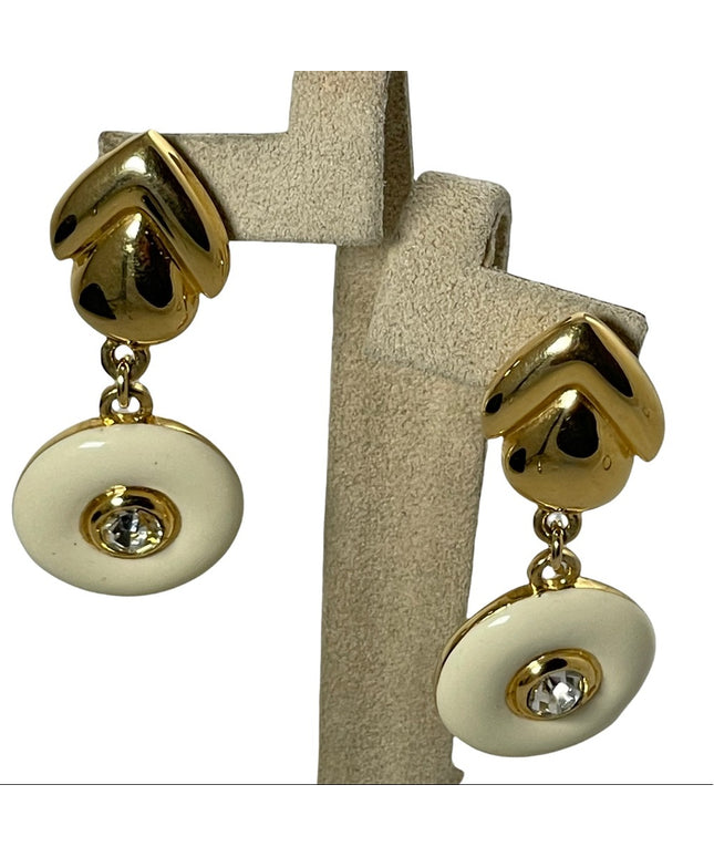 Vintage 1980s Park Lane enameled dangle fancy earrings