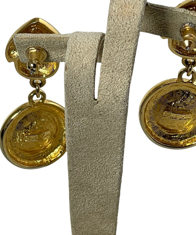 Vintage 1980s Park Lane enameled dangle fancy earrings