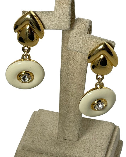 Vintage 1980s Park Lane enameled dangle fancy earrings