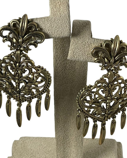 Vintage victorian revival fancy dangle pierced earrings