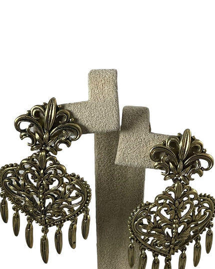 Vintage victorian revival fancy dangle pierced earrings