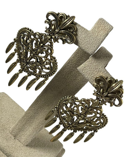 Vintage victorian revival fancy dangle pierced earrings