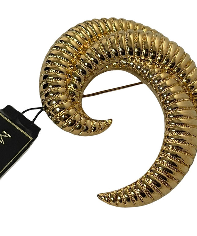 Vintage gold Monet swirl brooch New item