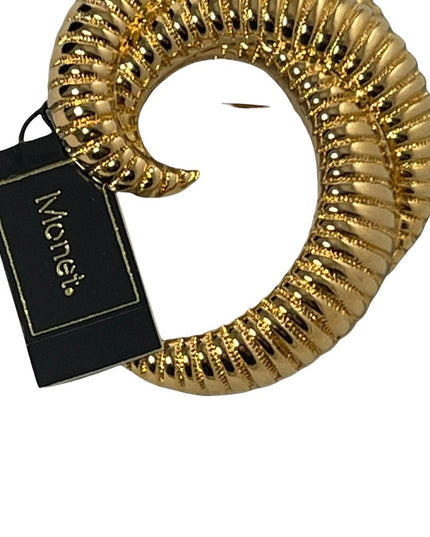 Vintage gold Monet swirl brooch New item