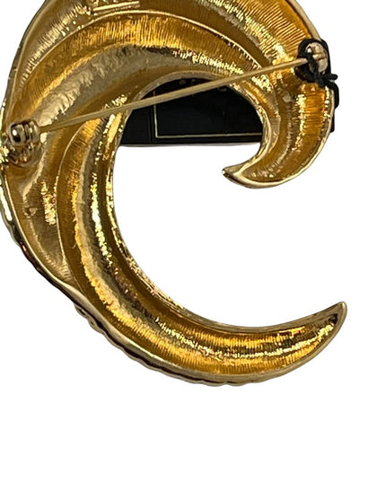 Vintage gold Monet swirl brooch New item