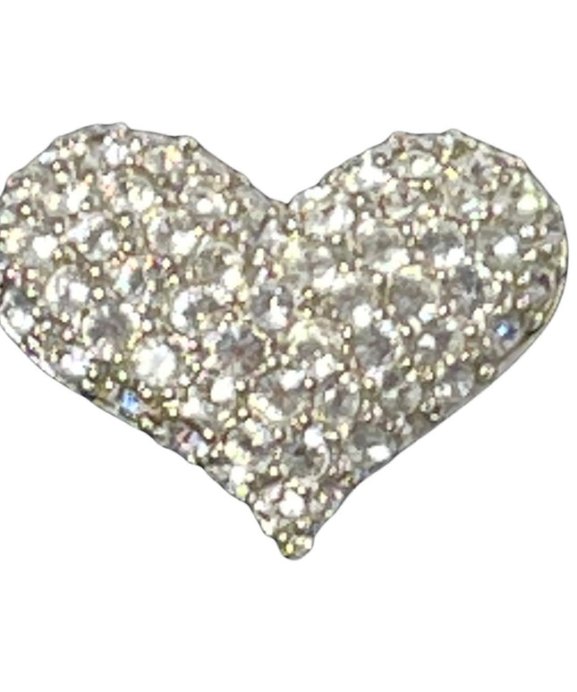 Small Swarovski signed crystal heart brooch