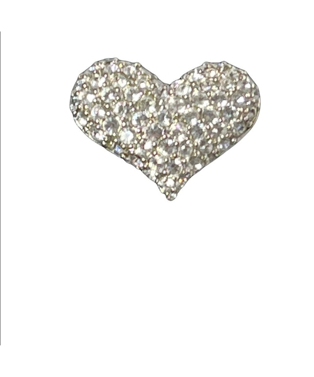 Small Swarovski signed crystal heart brooch