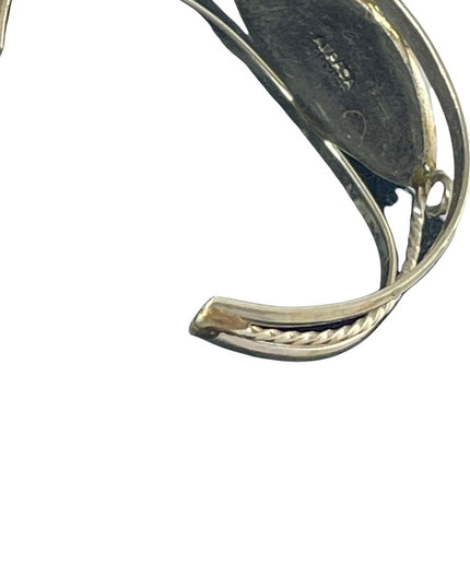 Vintage Alpaca Mexico Silver fancy bangle bracelet