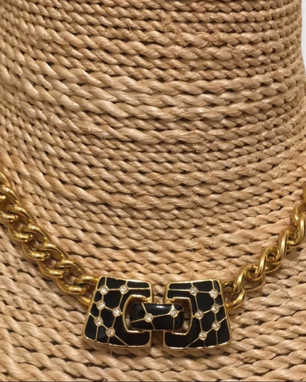 VTG Swarovski (SAL) Crystal Gold necklace