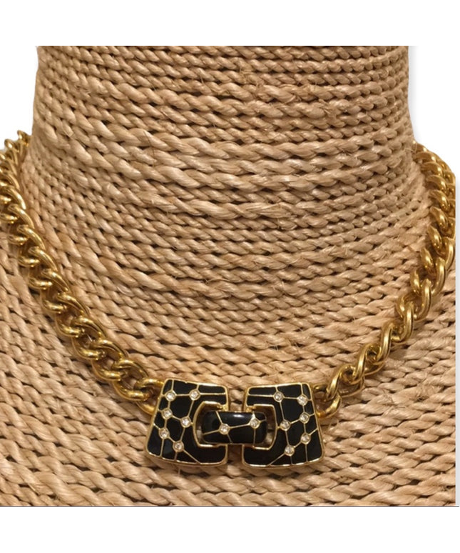 VTG Swarovski (SAL) Crystal Gold necklace