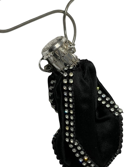 Art Deco Antique coin purse accordian opening Walborg West Germany rhinestones