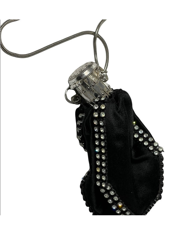 Art Deco Antique coin purse accordian opening Walborg West Germany rhinestones