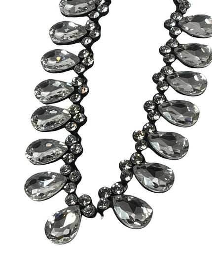 FUN Sparkle crystal tear drop necklace heavy quality