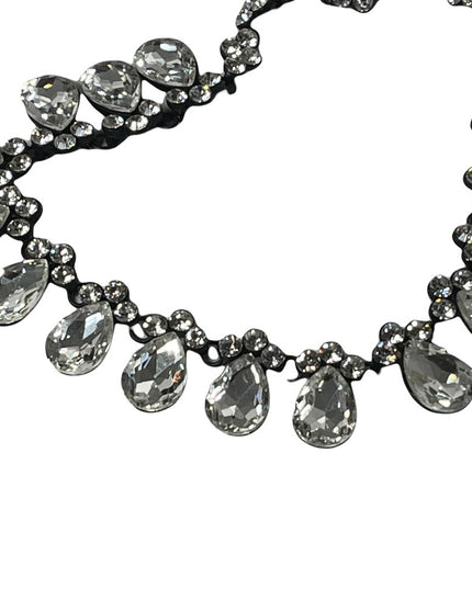 FUN Sparkle crystal tear drop necklace heavy quality