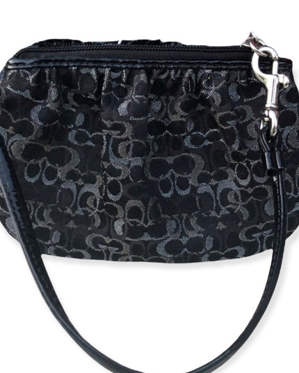 Black Coach wristlet 6x4.5” VG