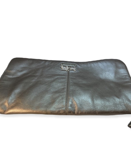 Gold bronze metalic Coach clutch purse evening bag