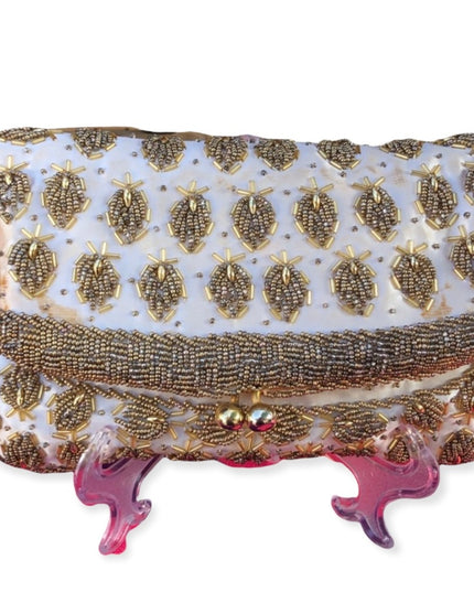 Vintage Gold bead clutch 1940s Beautiful
