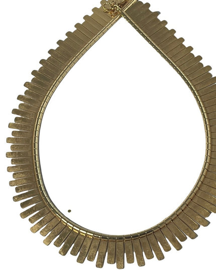 Gold finish cleopatra style choker necklace