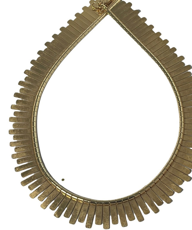 Gold finish cleopatra style choker necklace