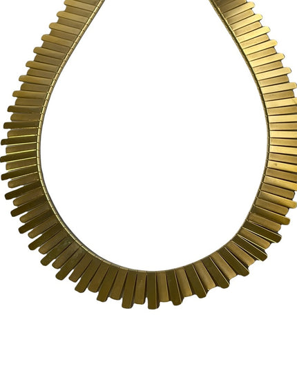 Gold finish cleopatra style choker necklace
