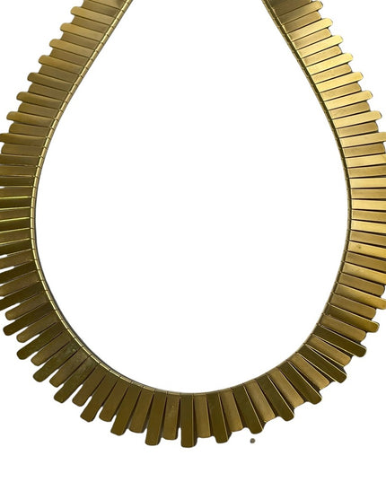 Gold finish cleopatra style choker necklace