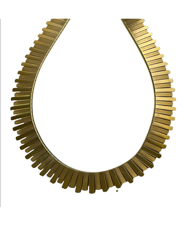 Gold finish cleopatra style choker necklace