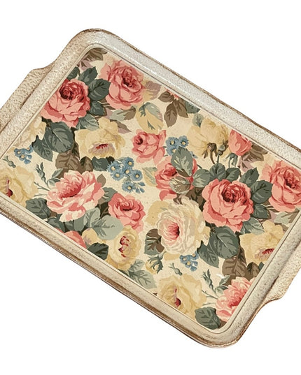 Vintage 1950s Sezzanti Flower 🌸 wood Serving platter Italy Italian