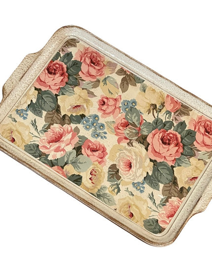 Vintage 1950s Sezzanti Flower 🌸 wood Serving platter Italy Italian