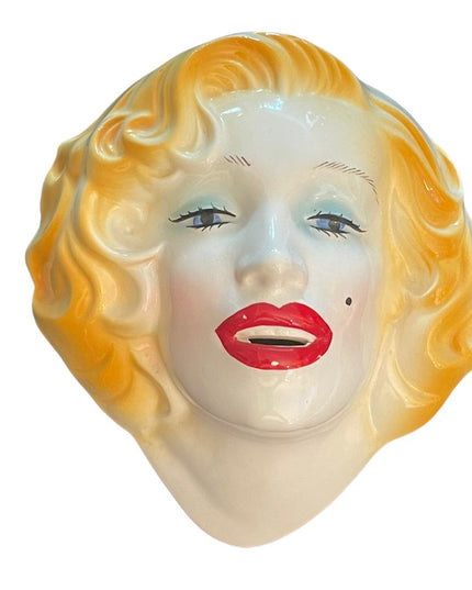 Vintage 1988 Estate Of Marilyn Monroe Wall Face Art Clay Hanging ceramic