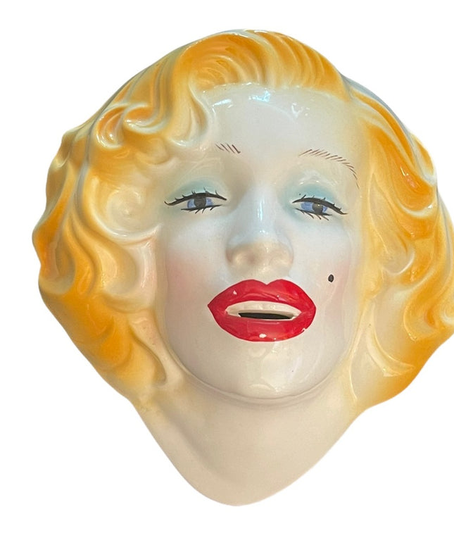 Vintage 1988 Estate Of Marilyn Monroe Wall Face Art Clay Hanging ceramic