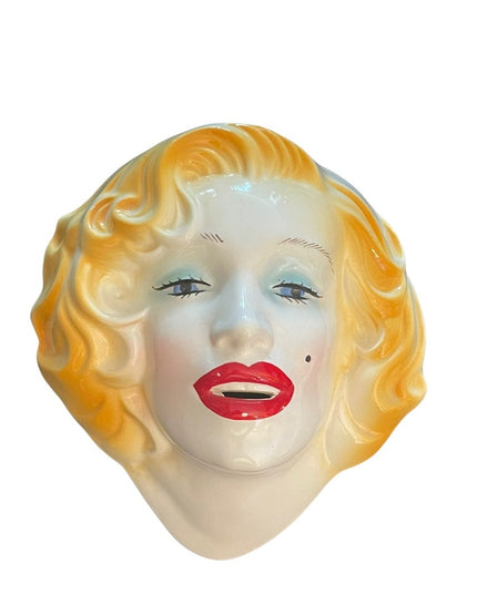 Vintage 1988 Estate Of Marilyn Monroe Wall Face Art Clay Hanging ceramic