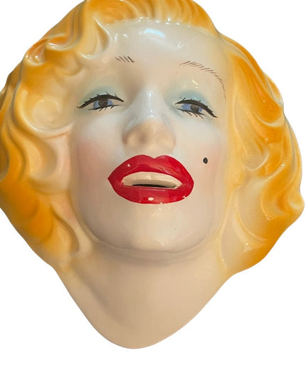 Vintage 1988 Estate Of Marilyn Monroe Wall Face Art Clay Hanging ceramic