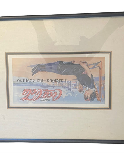 Vintage Coca Cola Framed print Metal frame