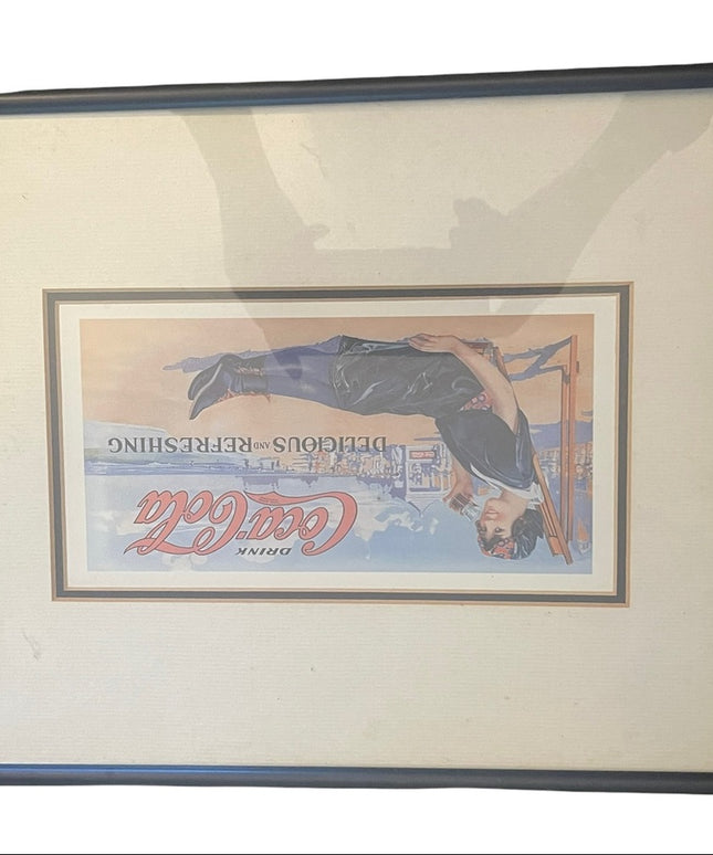 Vintage Coca Cola Framed print Metal frame