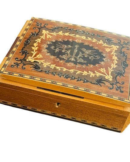 Vintage Sorrento ware Inlaid Wood Jewellery Music Box