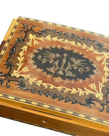 Vintage Sorrento ware Inlaid Wood Jewellery Music Box