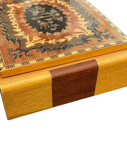 Vintage Sorrento ware Inlaid Wood Jewellery Music Box