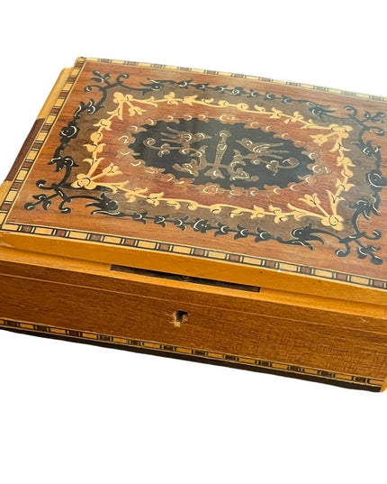 Vintage Sorrento ware Inlaid Wood Jewellery Music Box