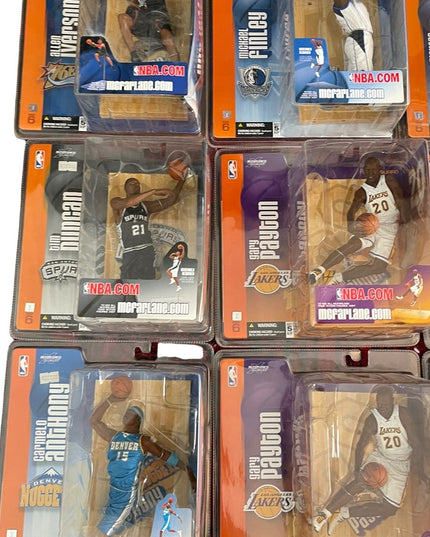 LOT of 9 Series 6 Mcfarlane collectible Figurines Basketball Raptors players New