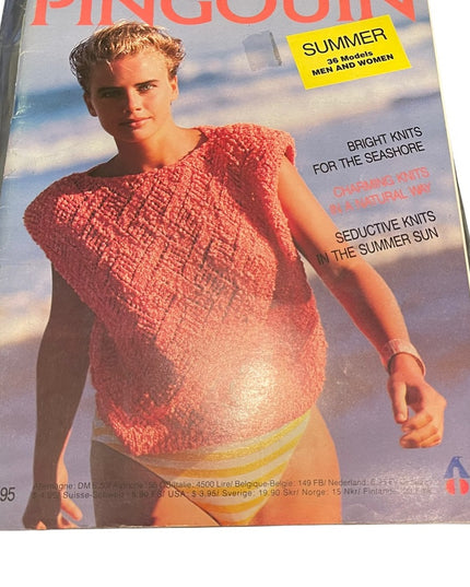 Lot of 3 vintage Phildar Pingouin Knitting magazines 95 91 96 VG Cond