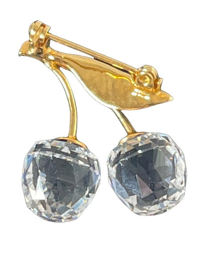 Swarovski Authentic (swan) crystal cherries retired brooch